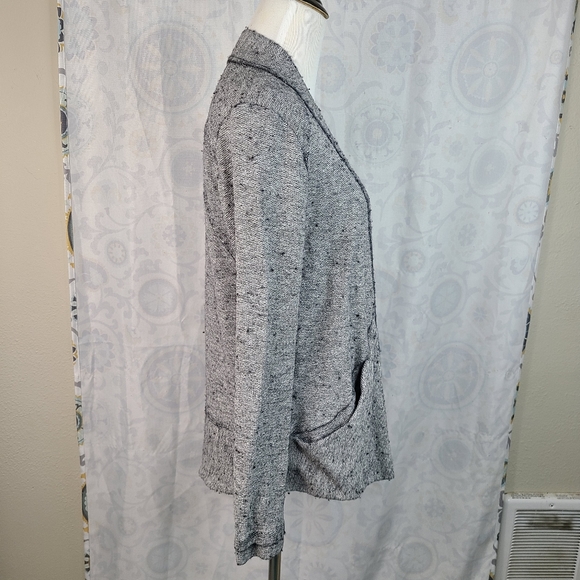 Kuhl Nova Wrap Cardigan Sweater Small grey viscose/wool blend open front pockets - Picture 4 of 15